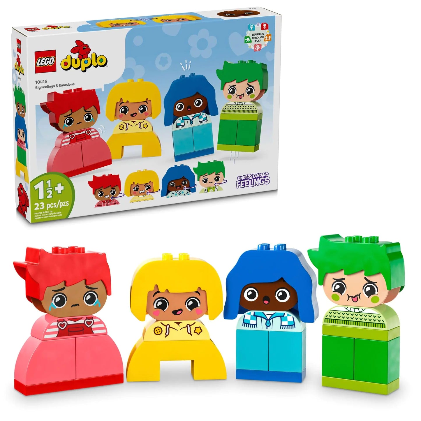 LEGO DUPLO My First Big Feelings & Emotions Interactive Toy Colored Building Bricks and 4 Characters Social and Emotional Play for Preschoolers 1 Year Old and Up 10415