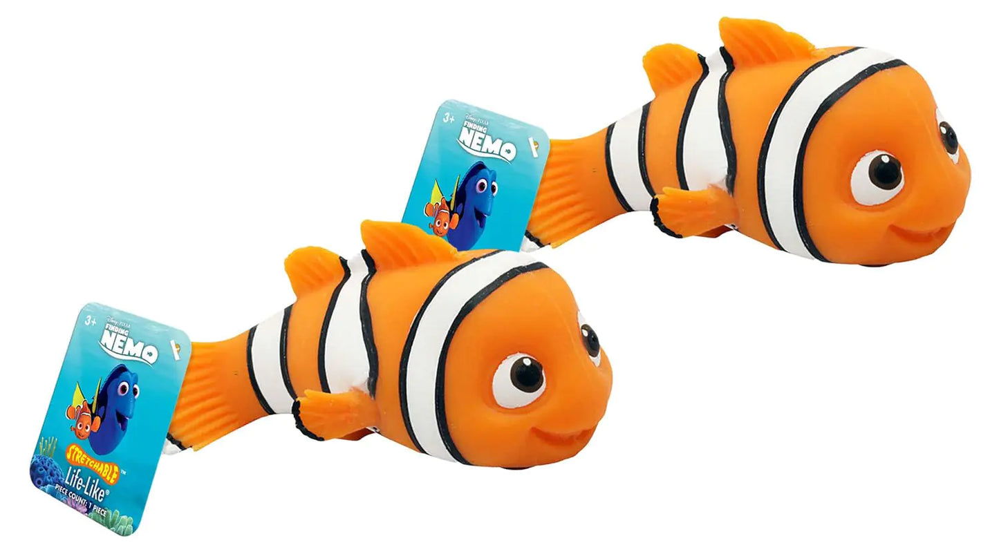 JA-RU Disney Stretchy Toys Nemo Figures Squish & Pull Toys (2 Units). Finding Nemo Calming Fidget Toy Stress Toys Birthday Gifts for Kids Boys & Girls. C-6900-2