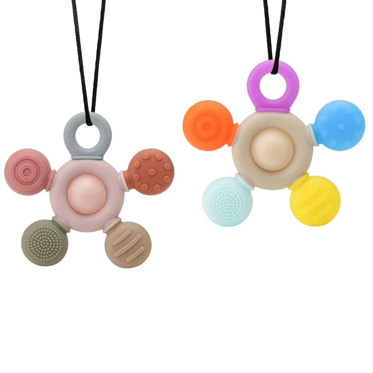 Chew Necklaces for Sensory Kids Silicone Oral Motor Aids Chewy Necklace Sensory Chewing Fidgeting Necklace for Autism ADHD SPD