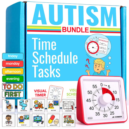 Autism & Prosperity Time Schedule Tasks - Autism Learning Materials Special Education Autism Sensory Products Sensory Toys for Kids with Autism Visual Schedule for Kids with Autism Age 3 4 5 7 8 12