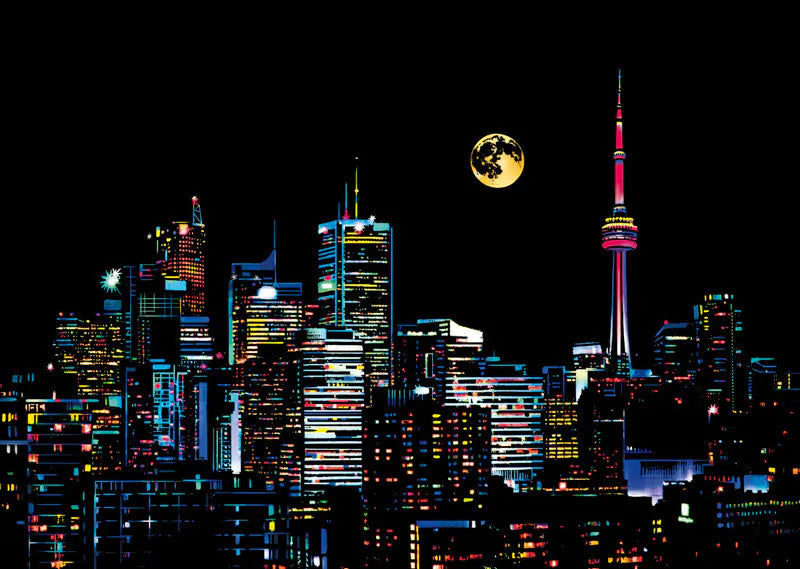 Urban II Adult Scratch Art Night Scene DIY Kit