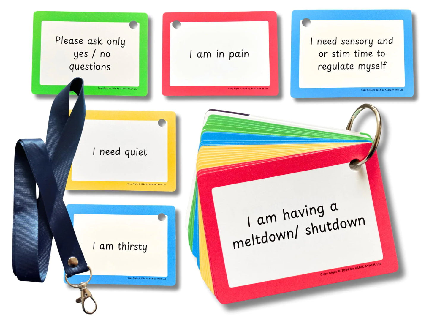 Communication Cards for ADHD and Autism Special Needs Communication Aid for Non Verbal Adults and Children Speech Delay Flash Cards