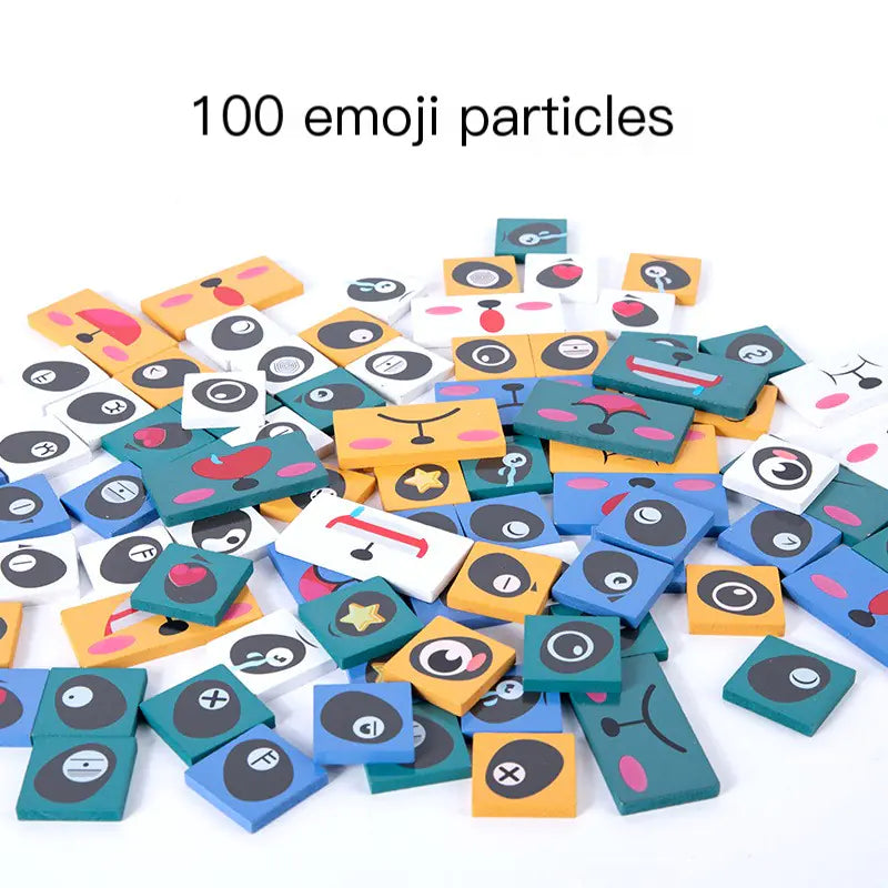 Wooden Puzzle Blocks with Panda Emotions for Kids