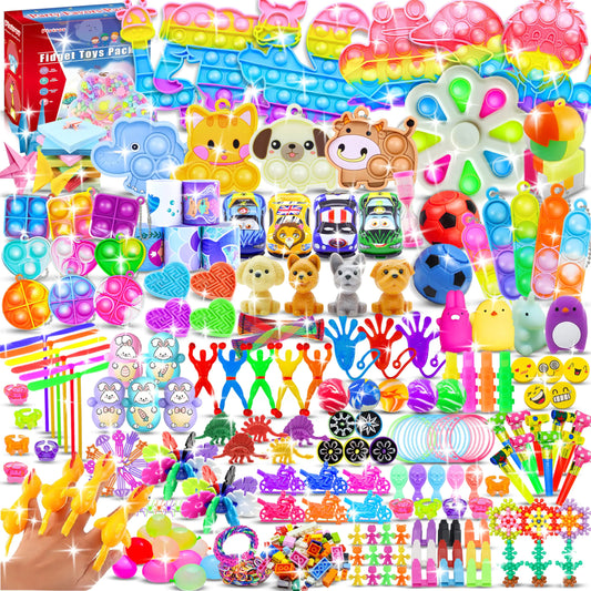 1000 Pcs Party Favors for Kids Fidget Toys Pack Birthday Gift Toys Autism Sensory Goodie Bags Stuffers Treasure Box Prizes Toys for Classroom