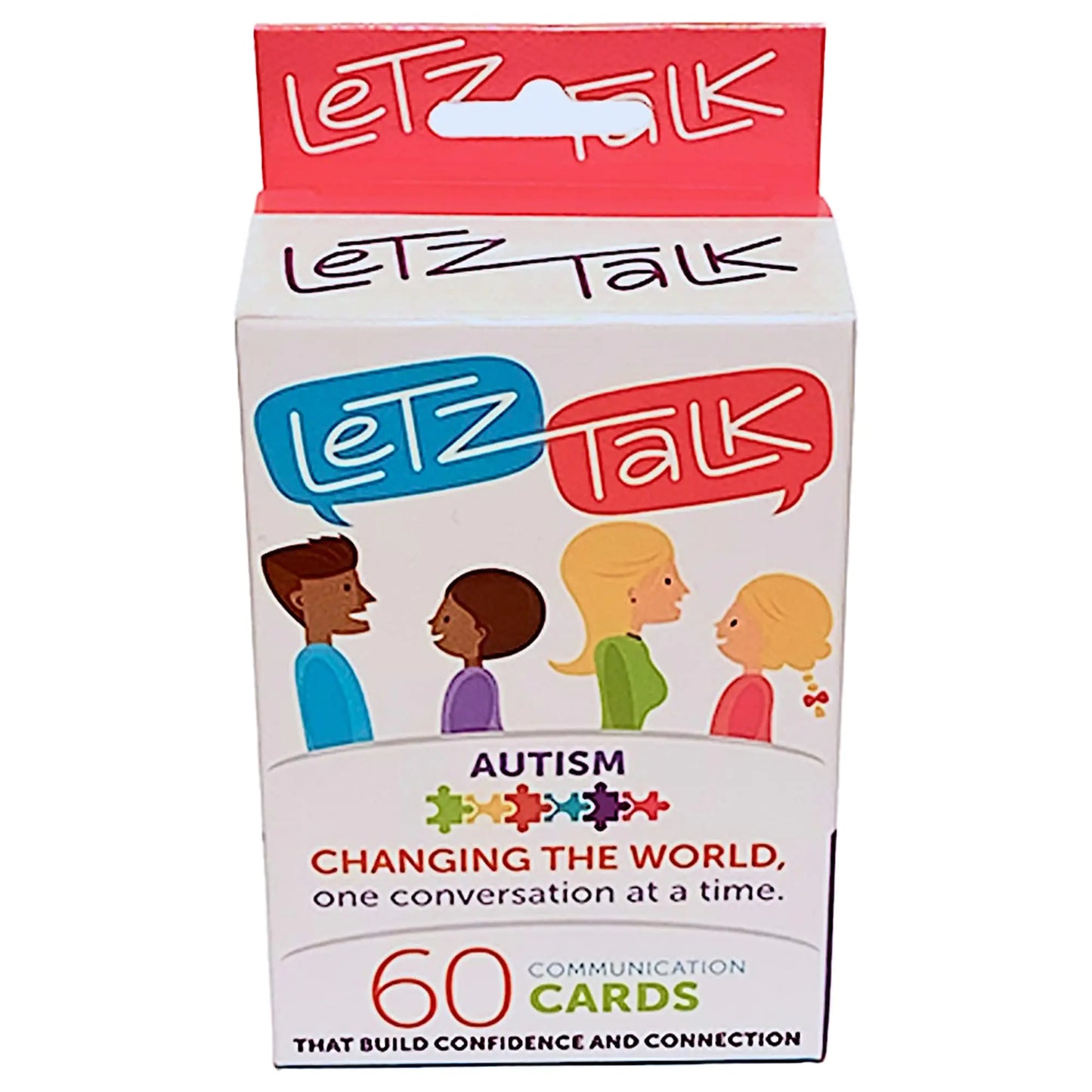 Letz Talk Conversation Cards for Kids with Autism or Aspergers - Learning & Education Toys Conversation Starter Cards Autism Communication Cards for Kids and Adults - Gift - Therapy Tool