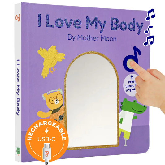 Calis Books I Love My Body Musical Book for Toddlers 1-3 by Mother Moon - Great Books for 1 Year Old and Books for 2 Year olds About Self-Love | Emotions Books for Toddlers 1-3