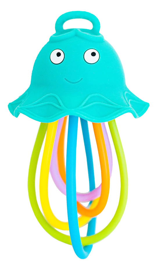 Baby Banana - Lil Squish Jellyfish Teether Sensory Rattle Newborn and Infant Toys to Chew